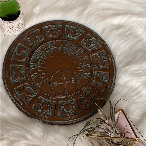 Vintage Other - Astrology Zodiac Brass Art Decor 1920s
